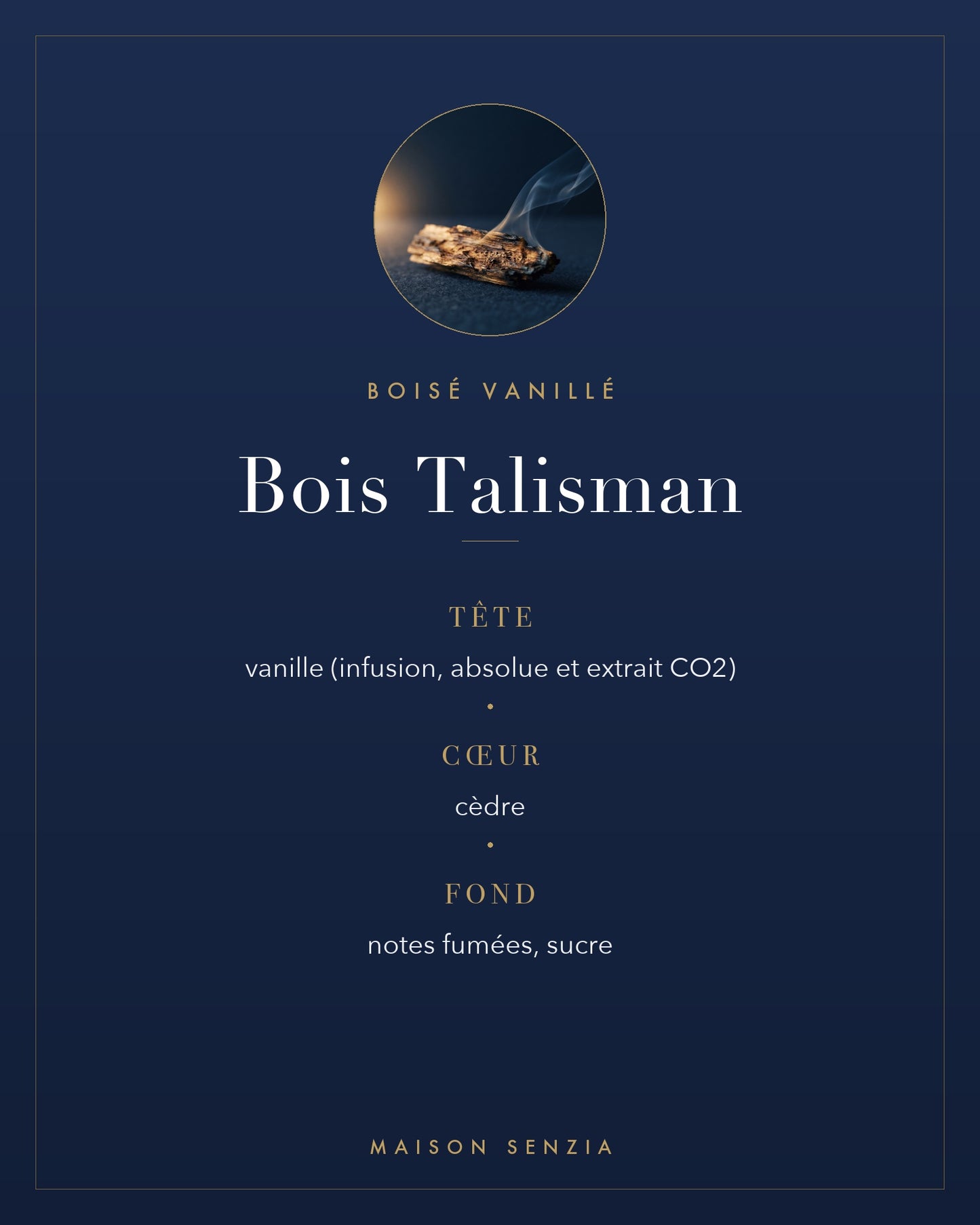 Bois Talisman - pyramide olfactive