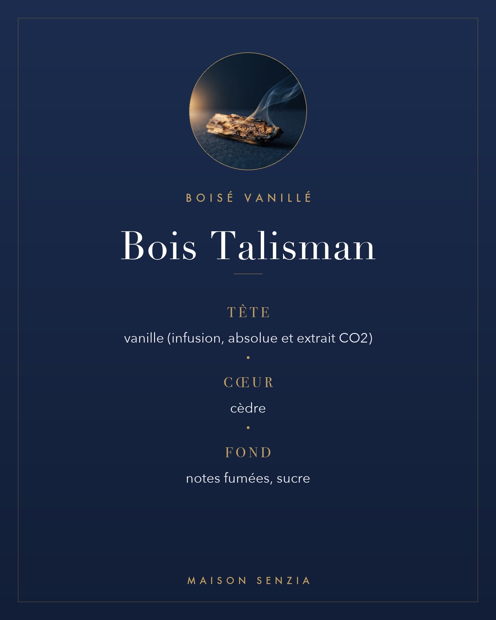 Bois Talisman - pyramide olfactive