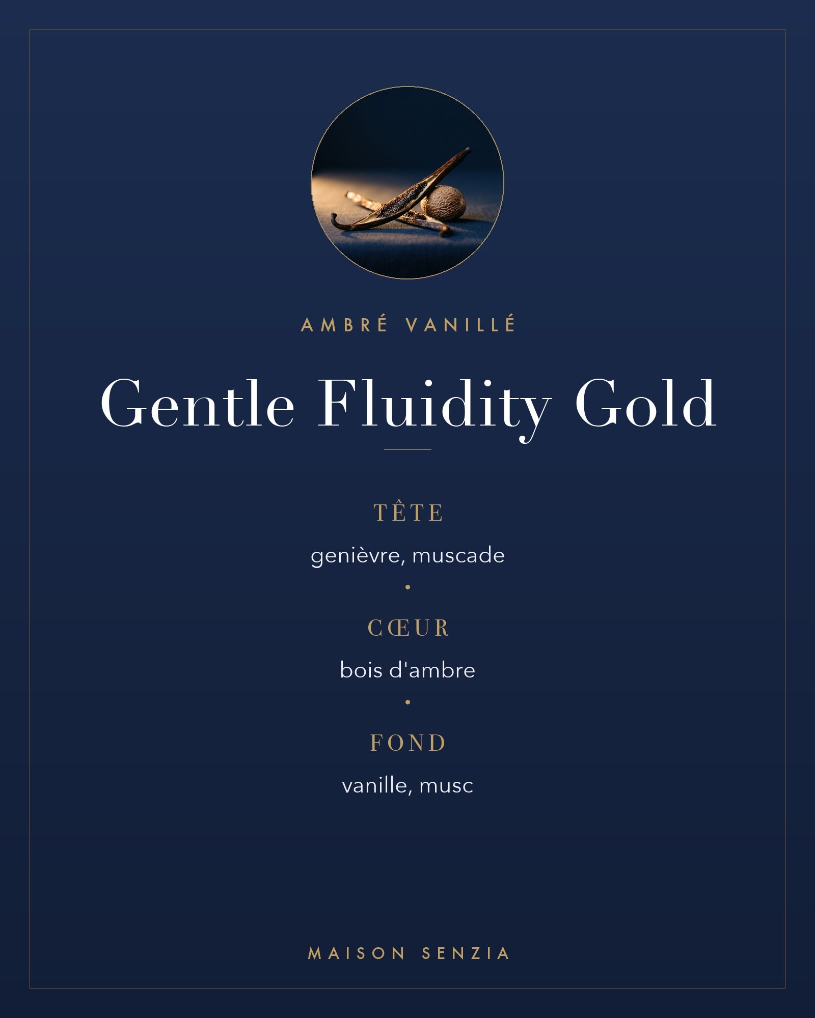 Gentle Fluidity Gold - pyramide olfactive