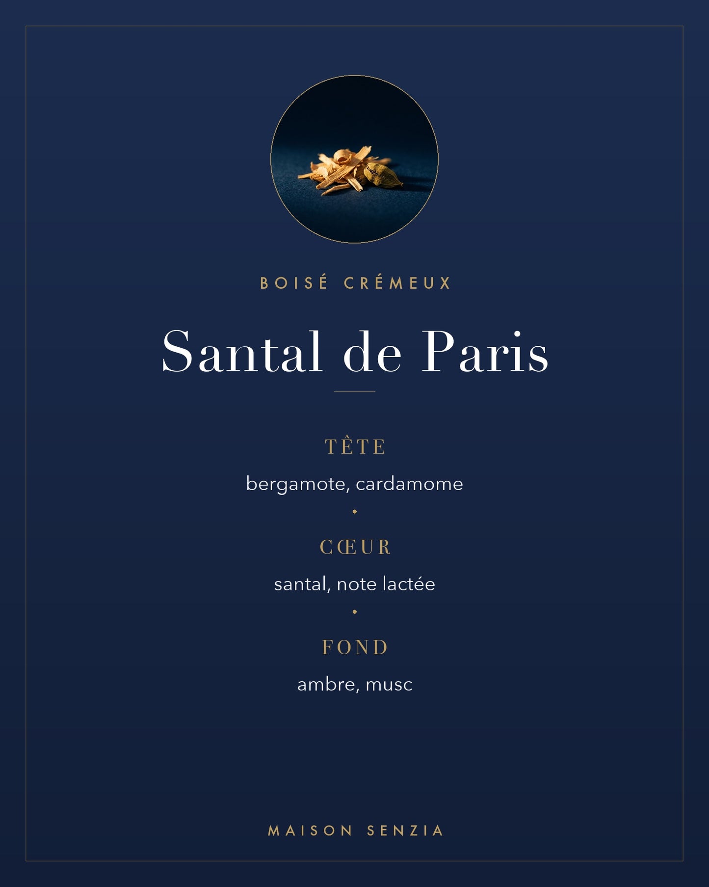 Santal de Paris - pyramide olfactive